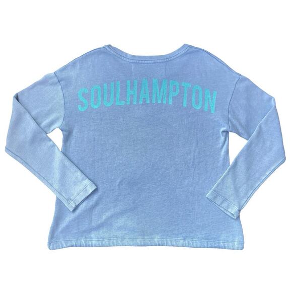 Soul Cycle Long Sleeve Graphic SOULHAMPTON Drawstring Pullover Tee - Size Small - Picture 4 of 13